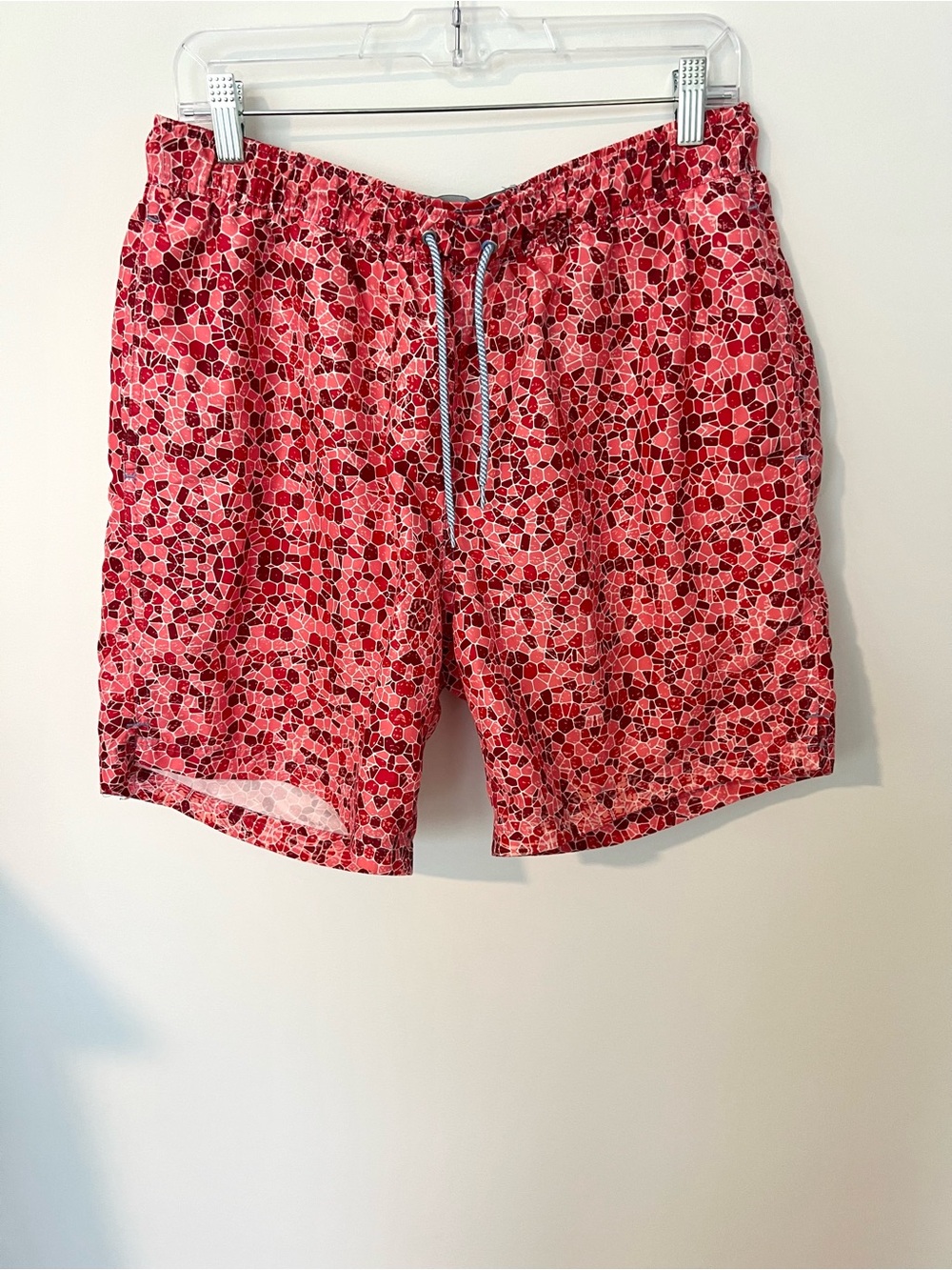 TailorByrd Men's Swim Trunks Red Pink Print Size Large